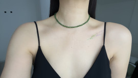 Чокер зеленый агат