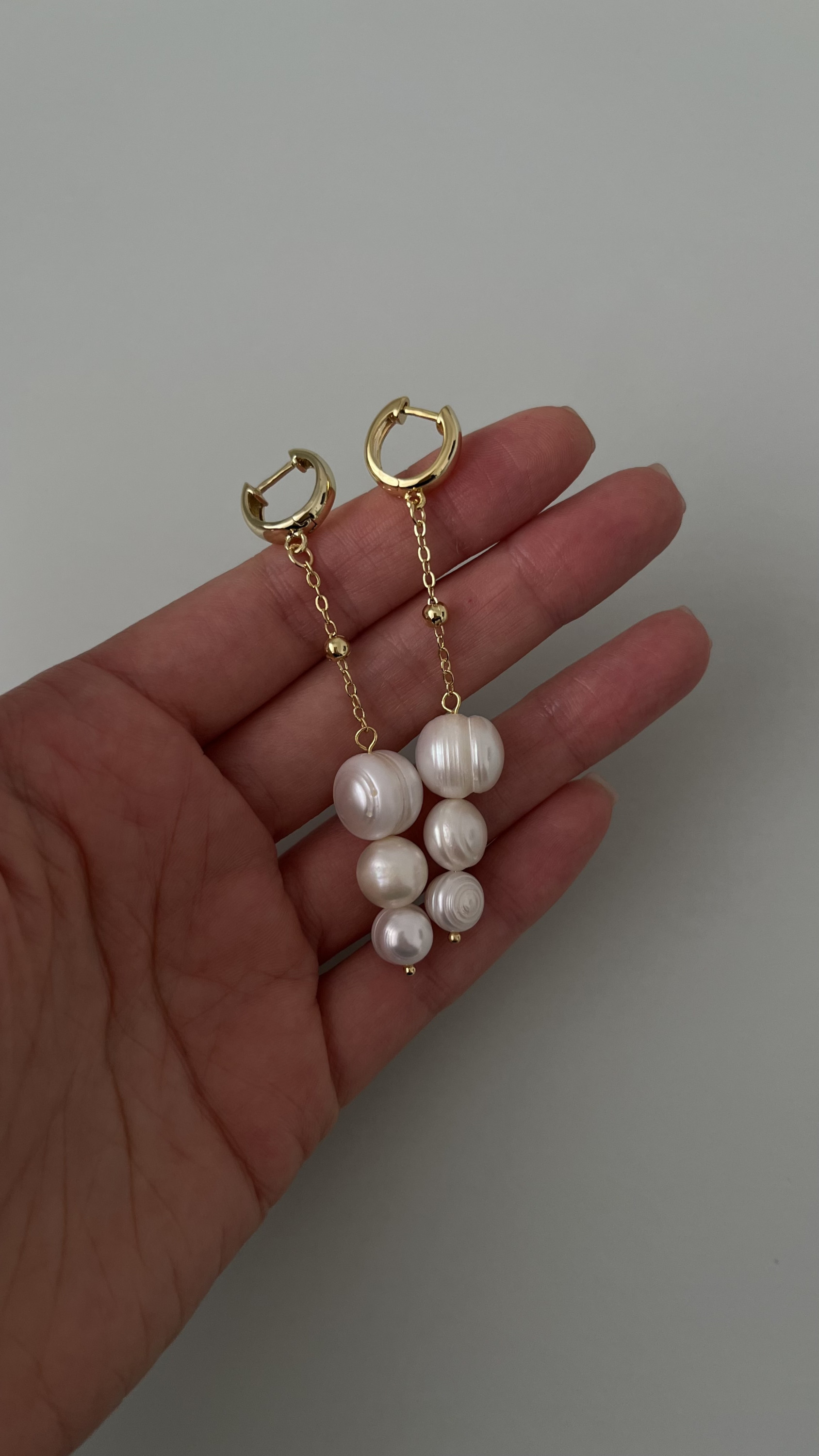 Серьги натуральный жемчуг