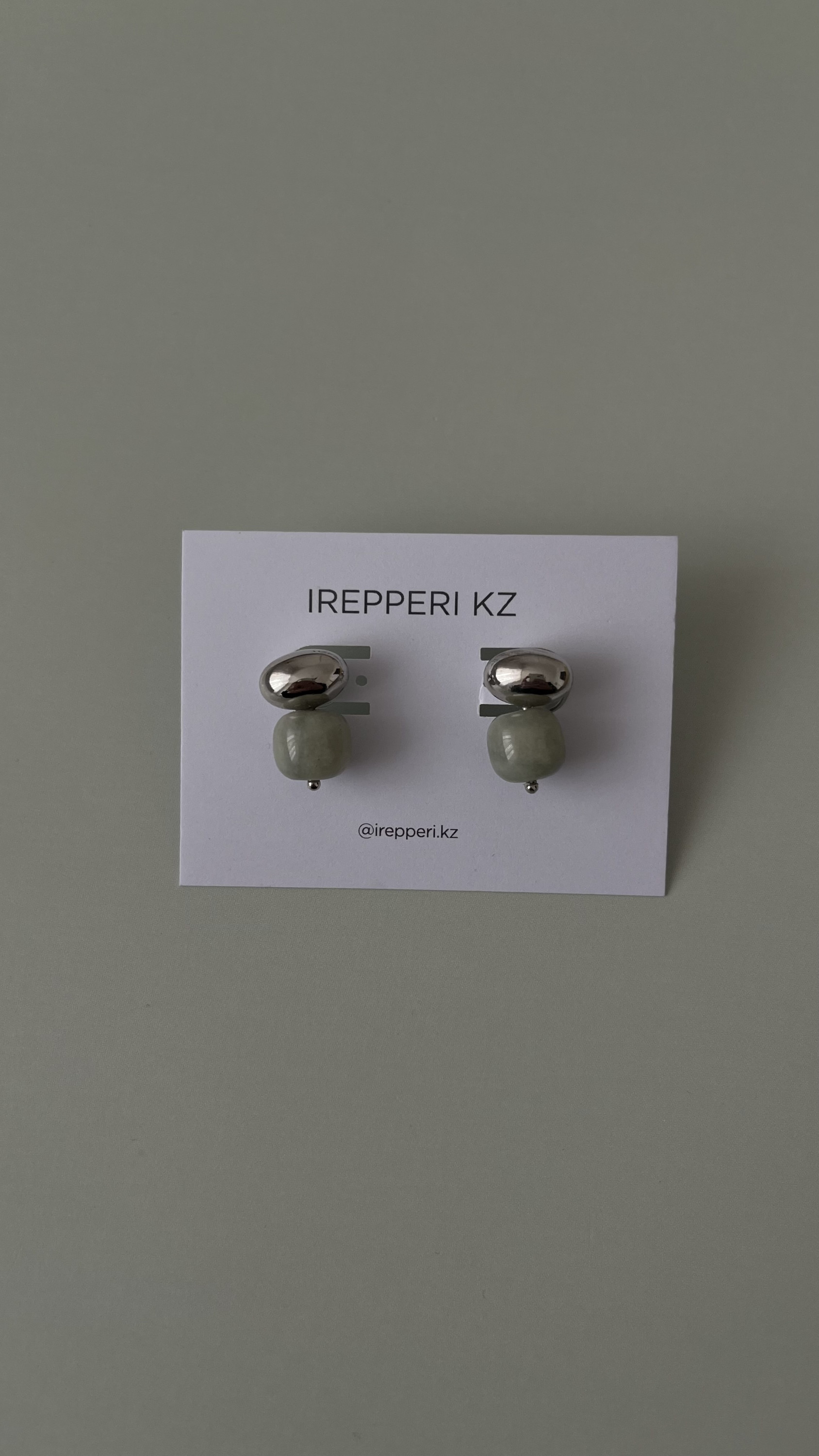 Серьги нефрит