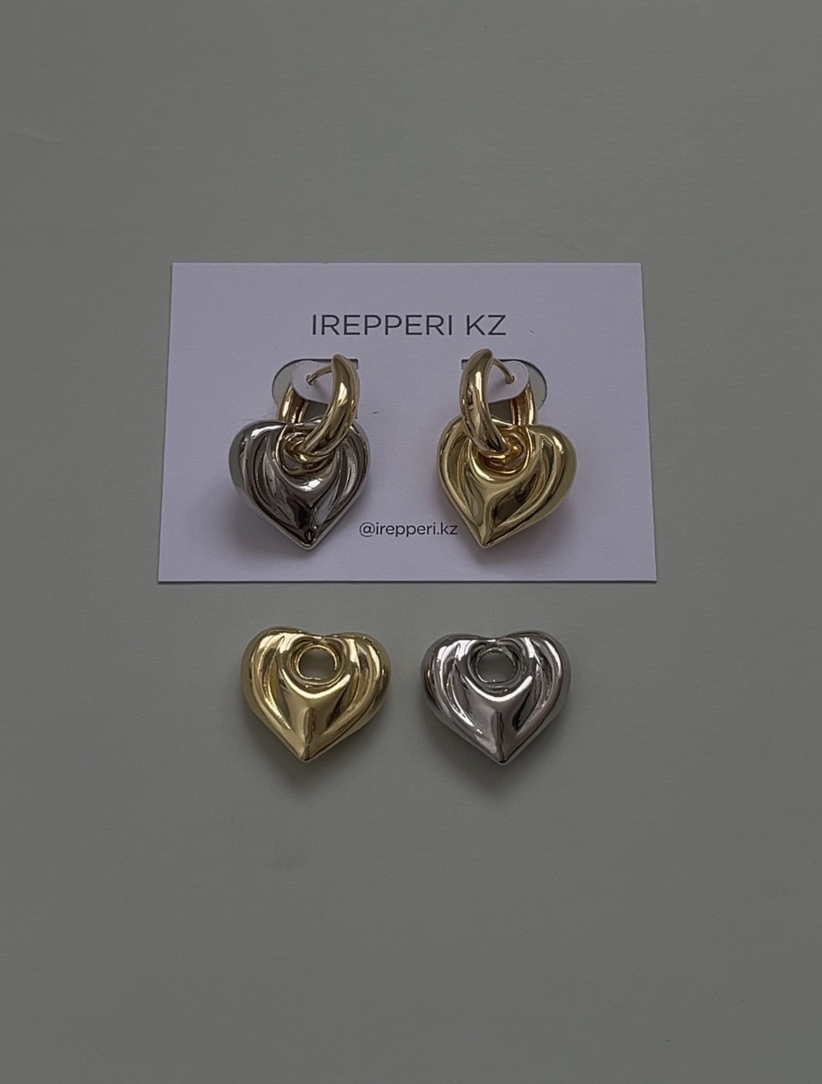 Комплект серьги биколор