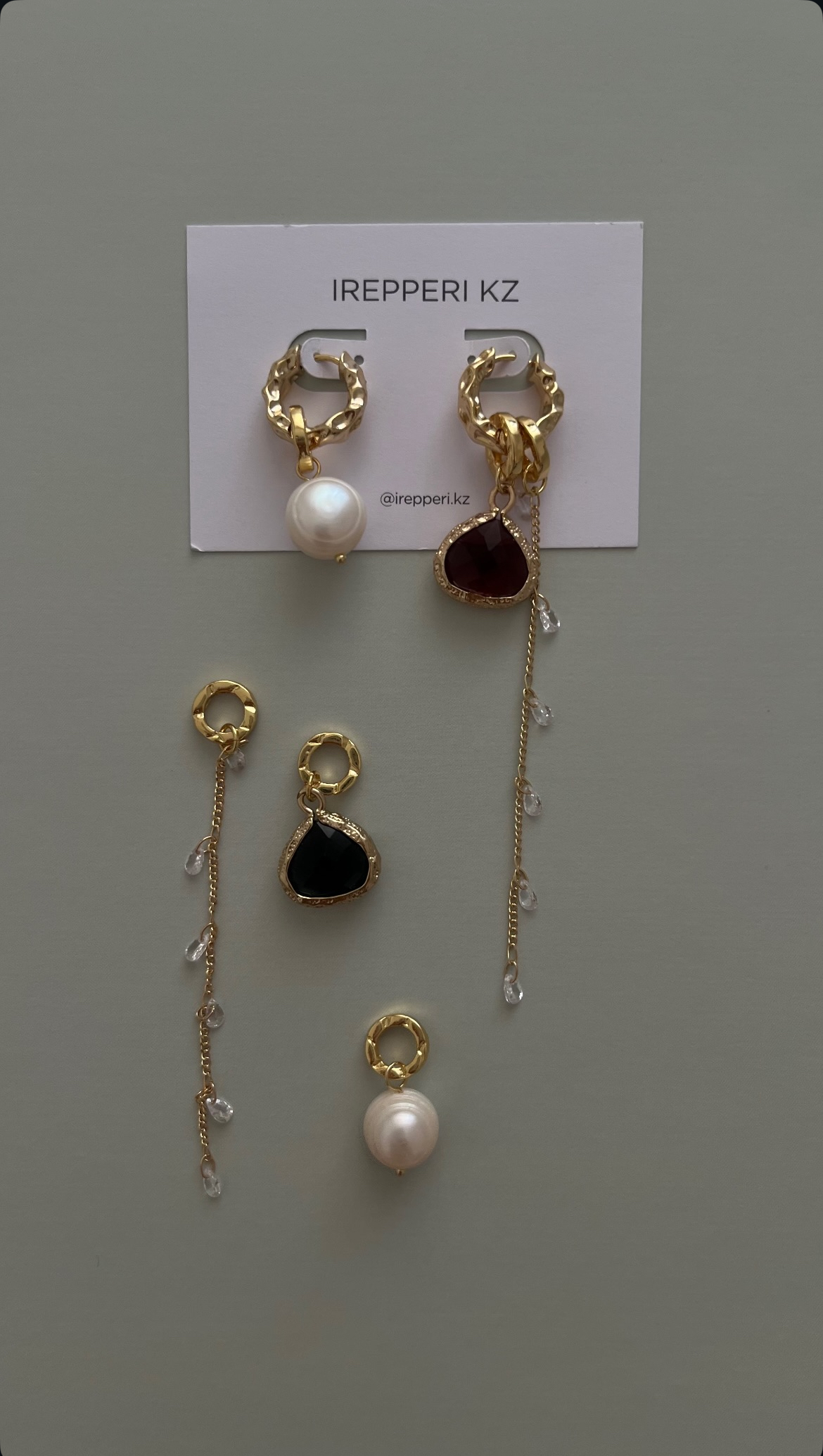 Серьги 6 подвесок