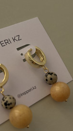 Серьги яшма и агат