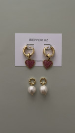 Серьги 4 подвески