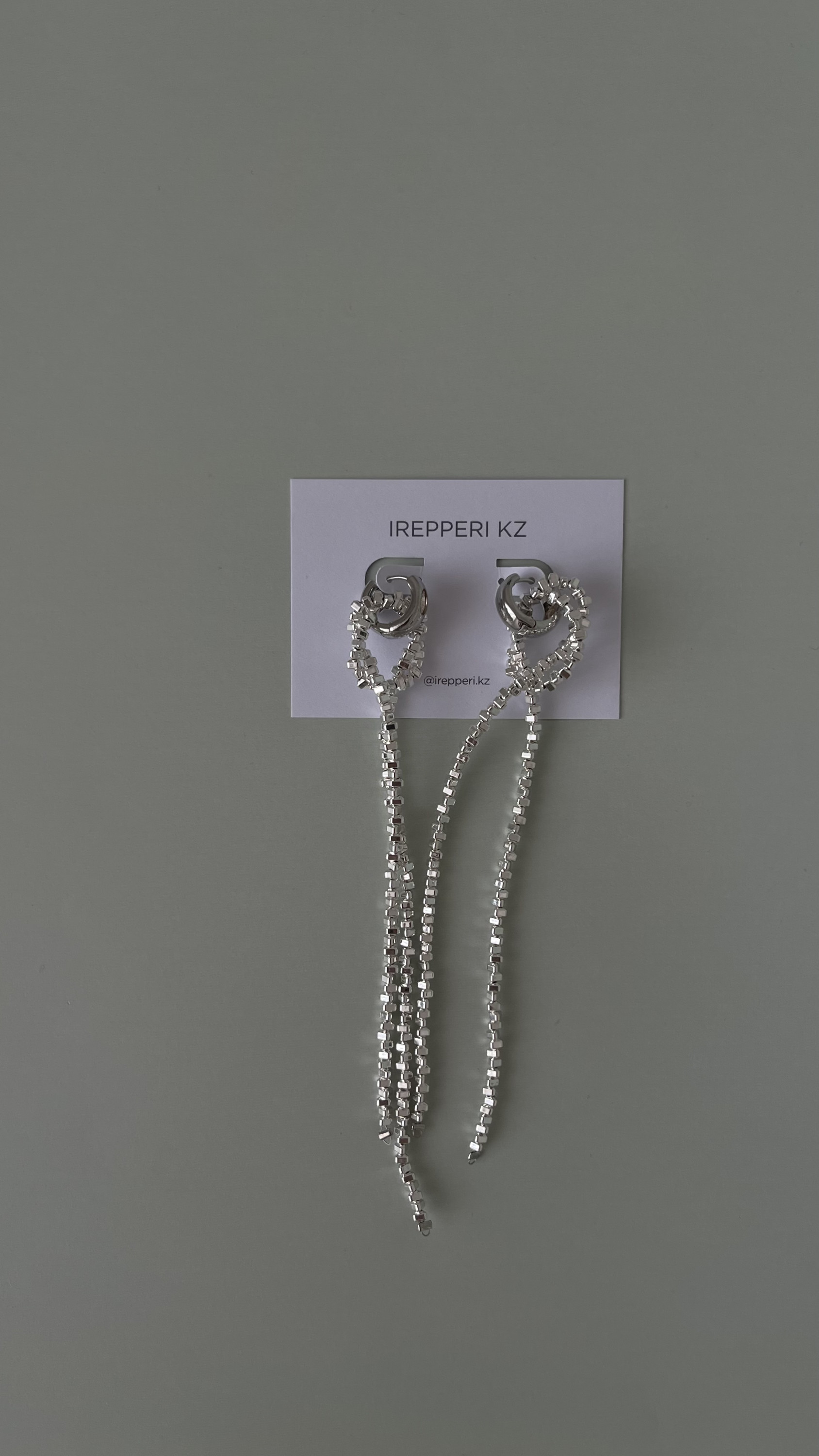 Серьги гематит