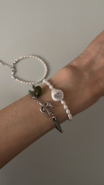 Браслет шнур этно шалфей