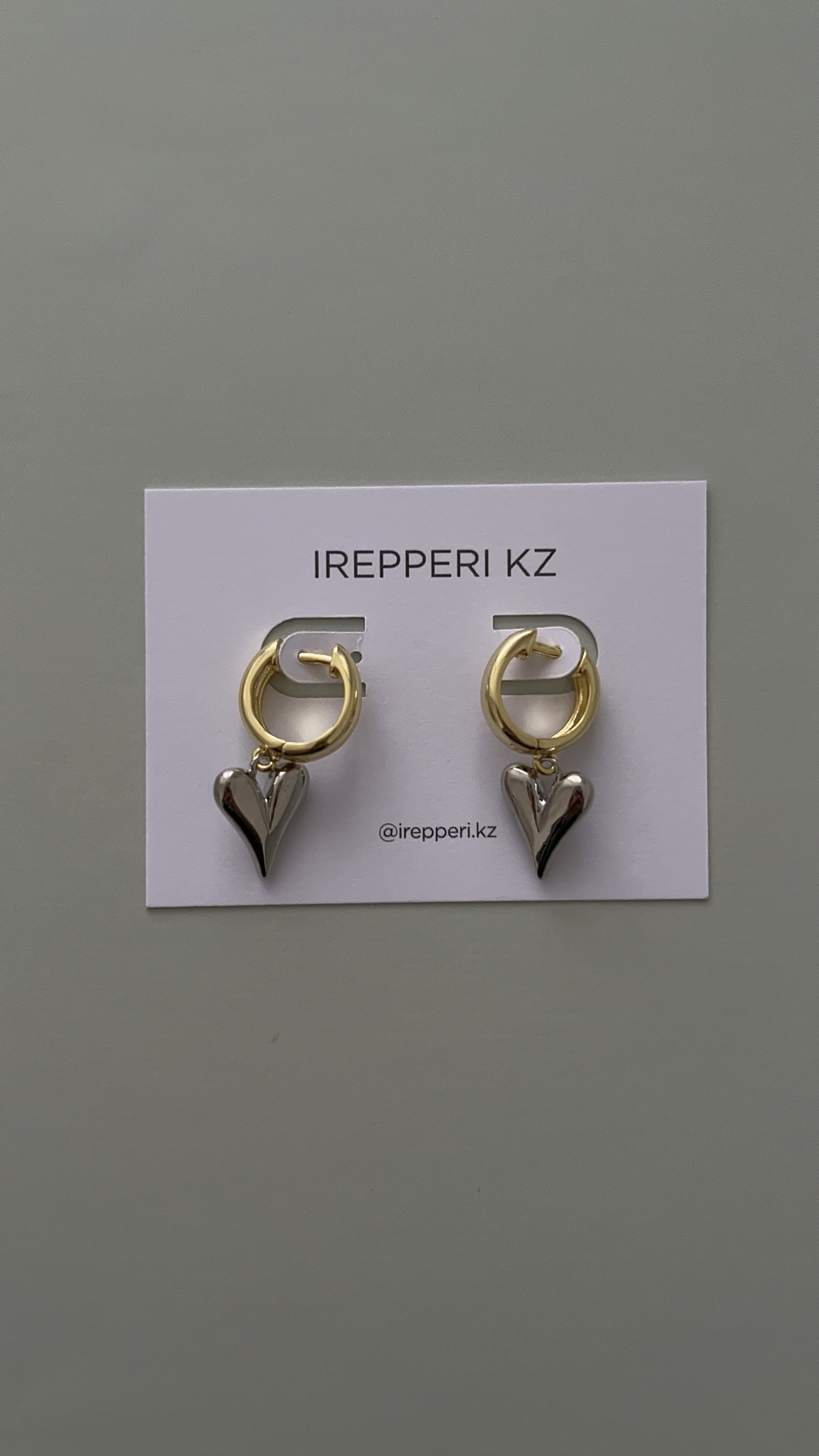 Серьги биколор