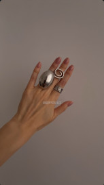 Кольцо массивное в серебре