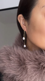 Серьги двойные