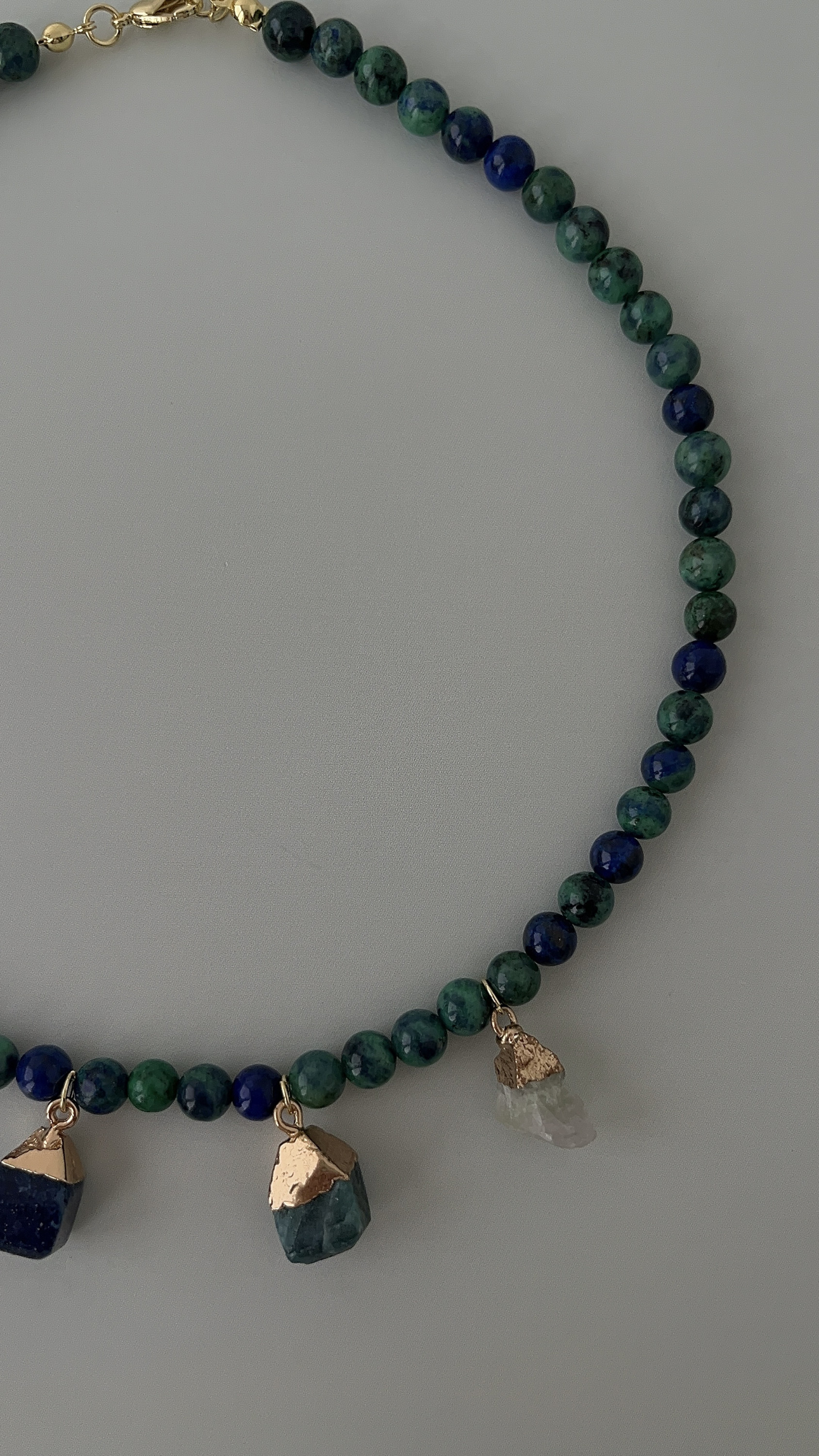 Колье натуральные камни 4 подвески