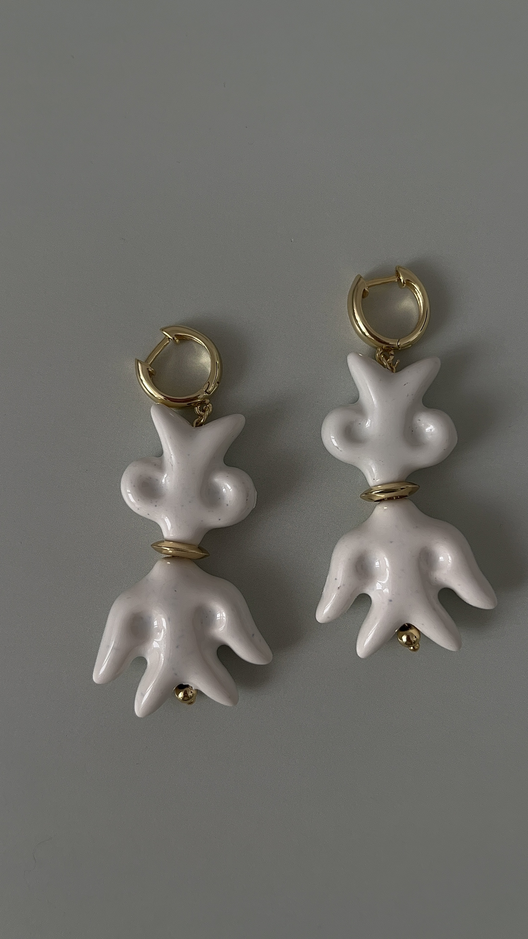 Серьги крупные керамика