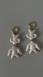 Серьги крупные керамика