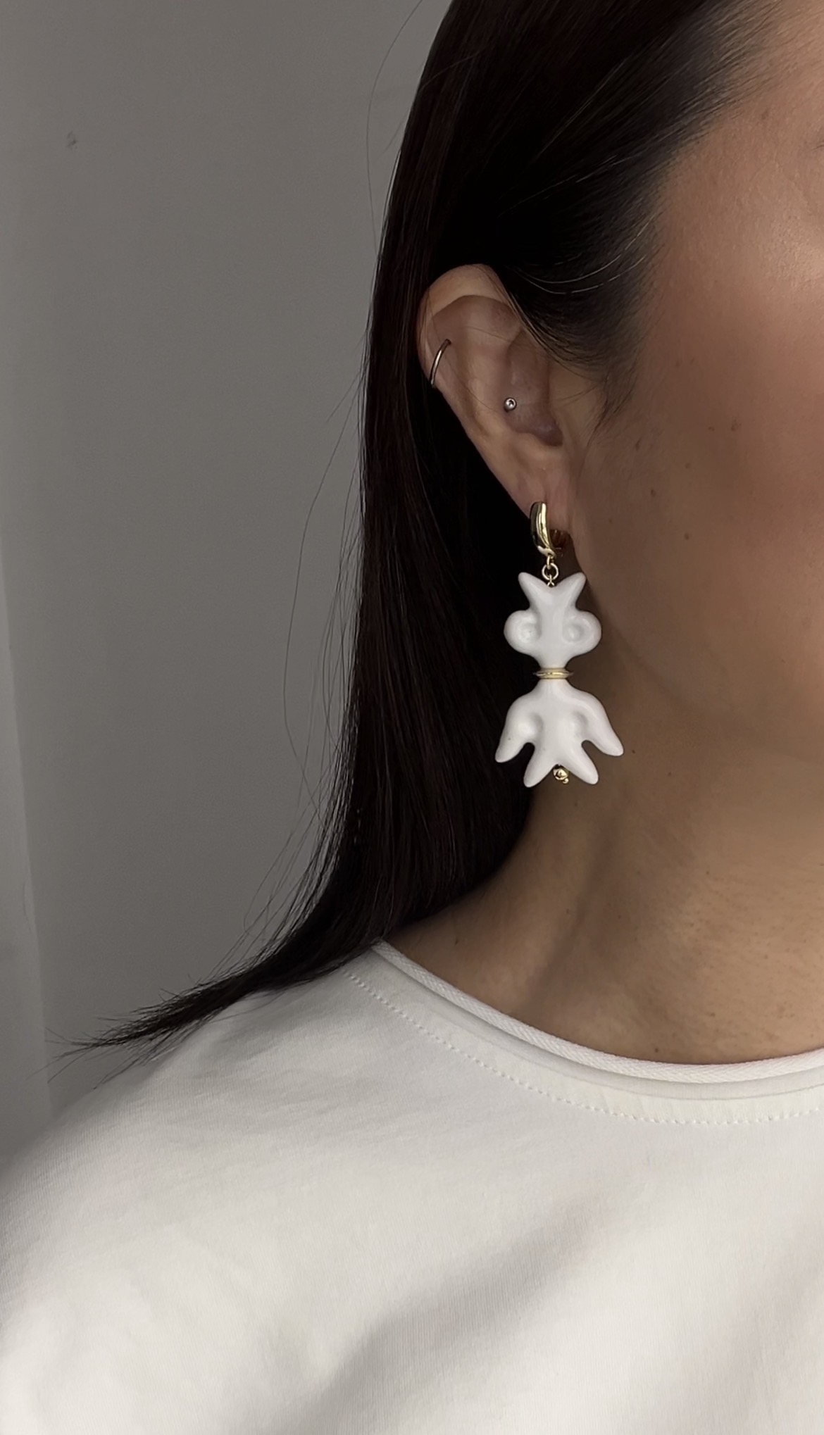 Серьги крупные керамика