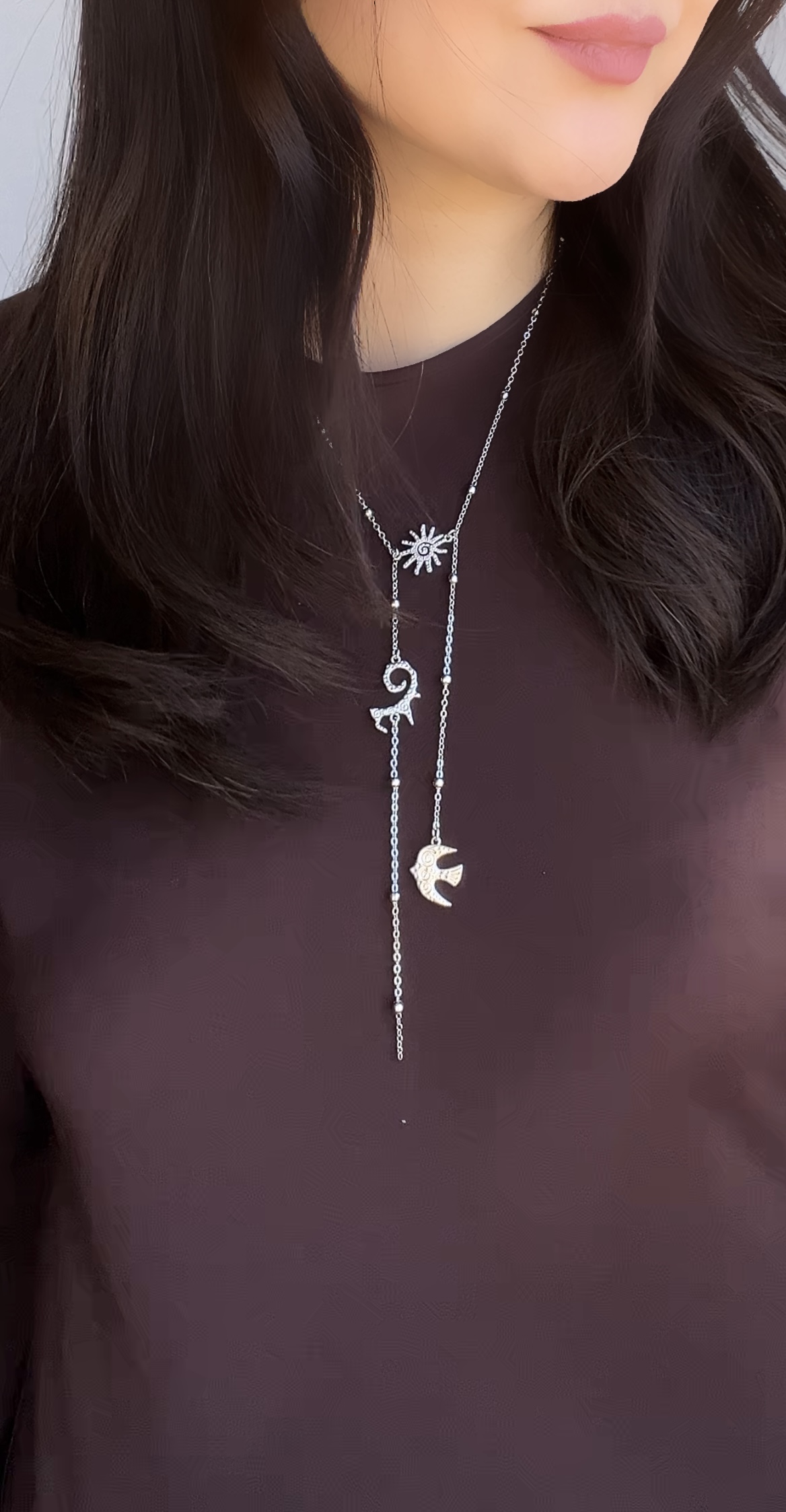 Галстук архар и птица