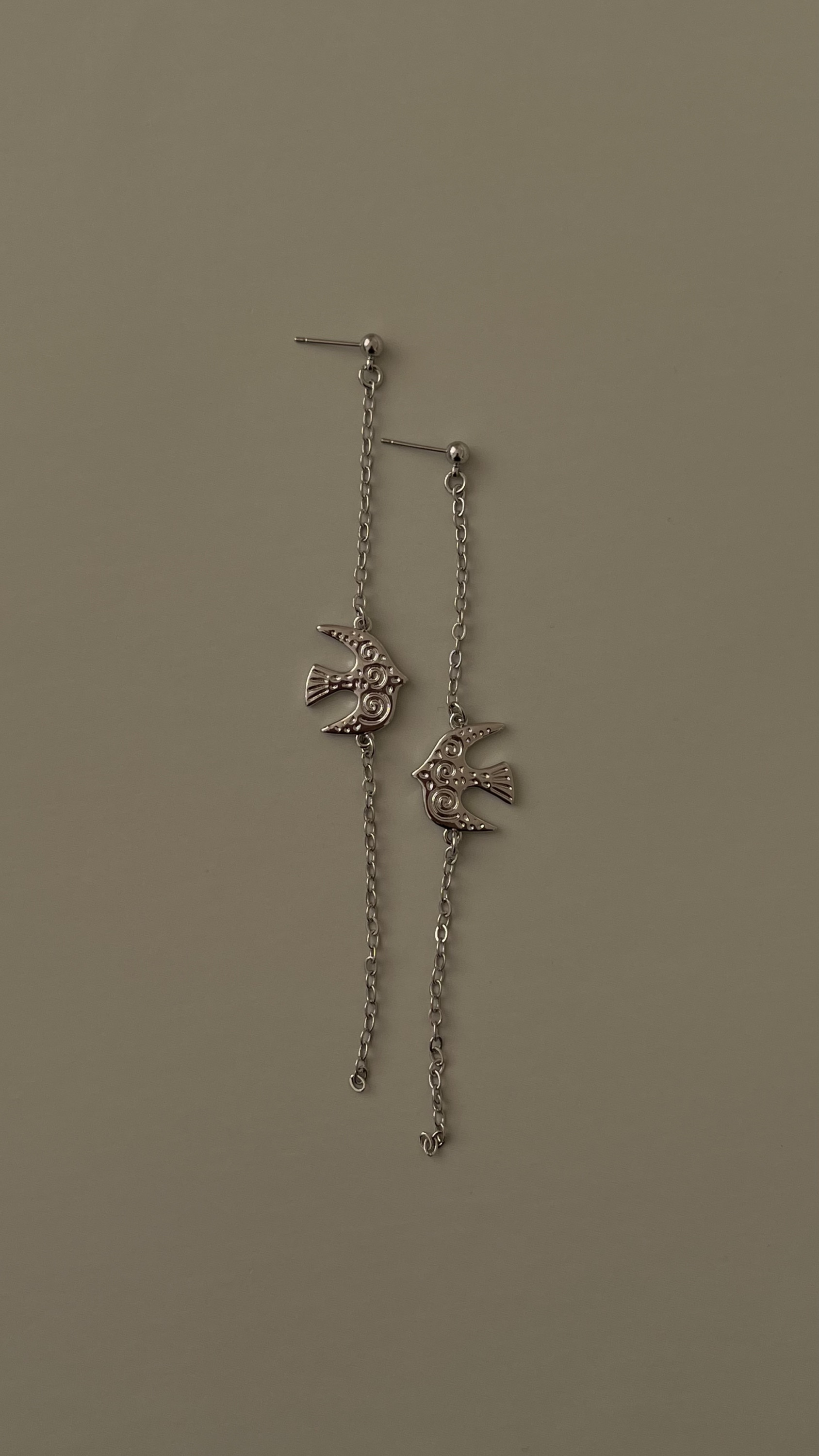 Серьги птица