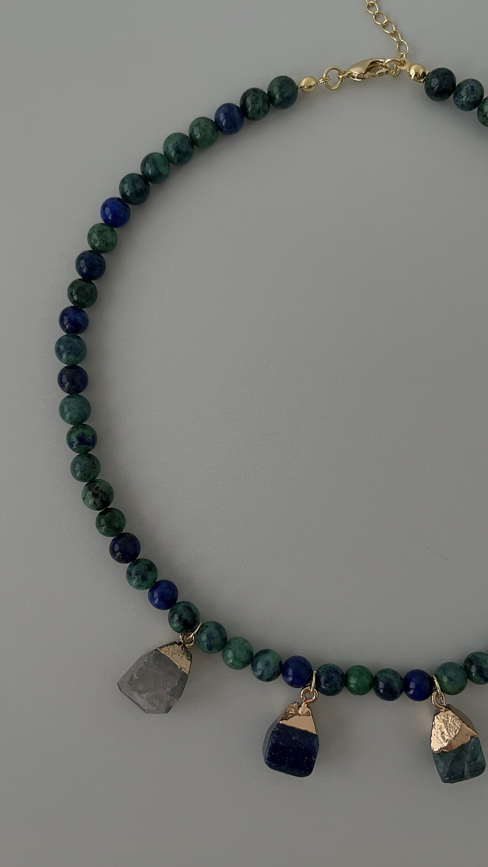 Колье натуральные камни 4 подвески