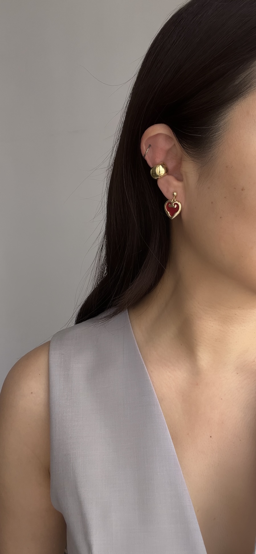 Кафф гладкий в серебре