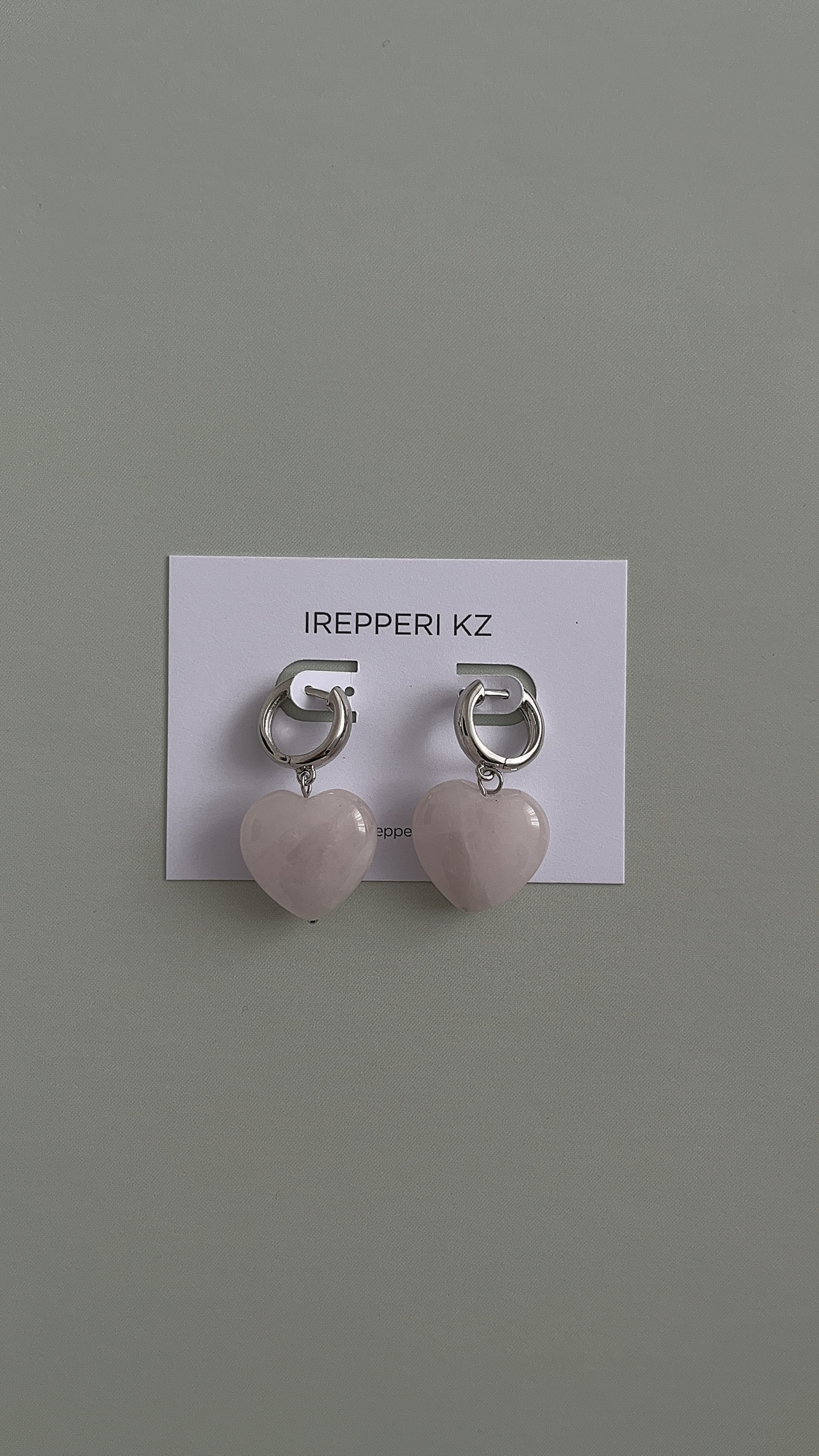 Серьги розовый кварц