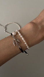 Браслет шнур этно темно коричневый