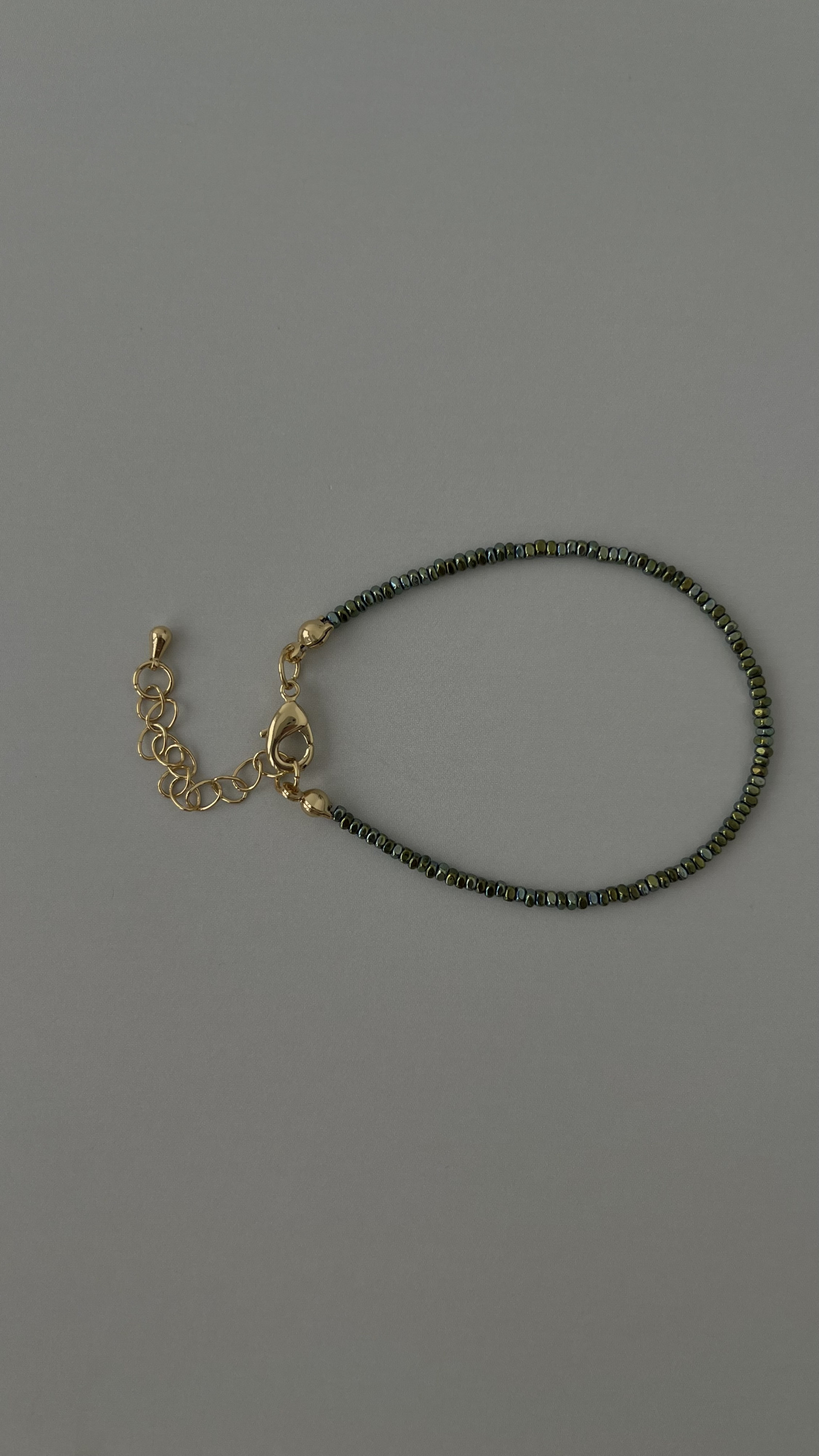 Браслет зеленый гематит