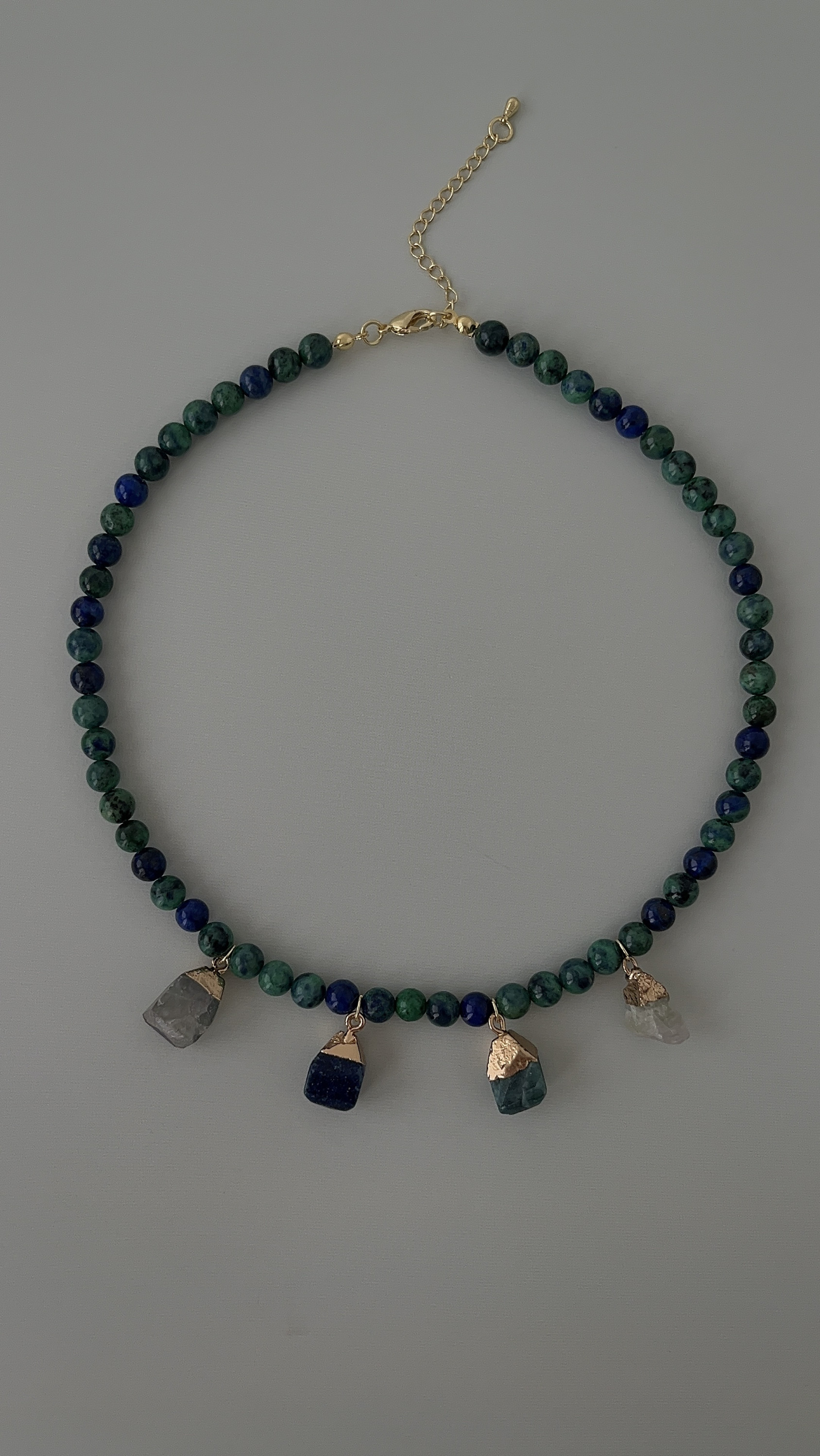 Колье натуральные камни 4 подвески