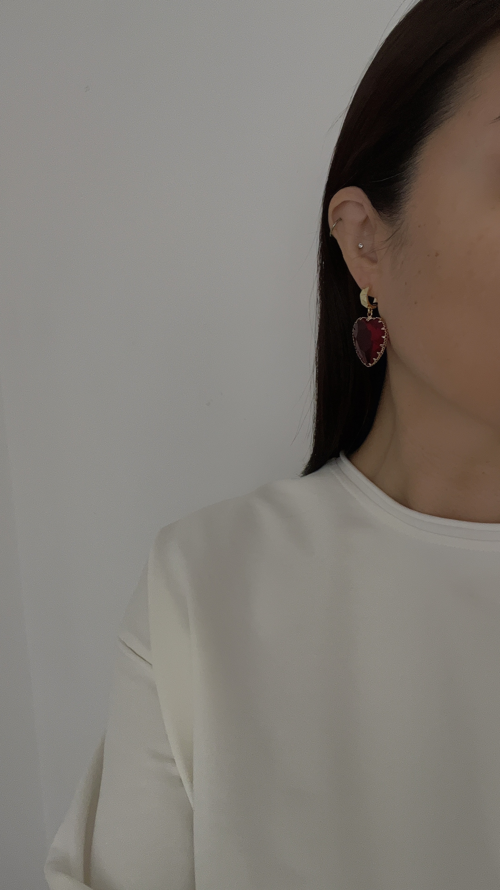 Серьги крупные сердца