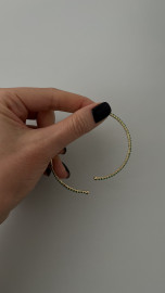 Браслет с зелеными цирконами