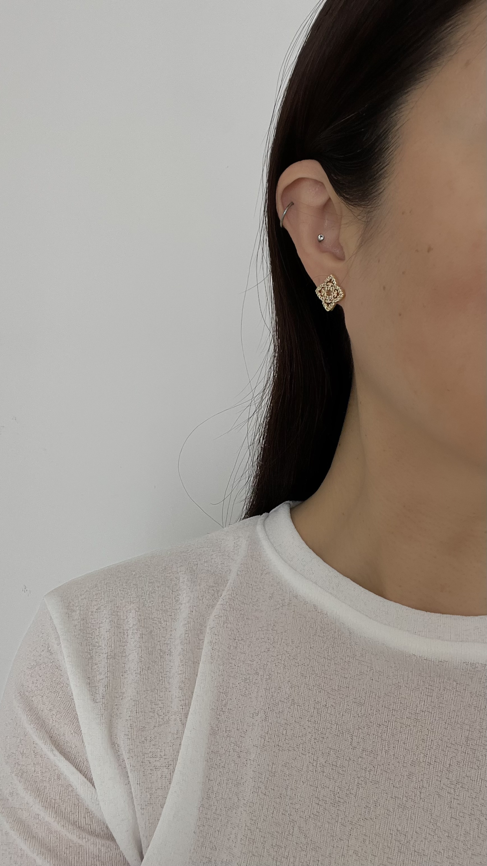 Серьги пуссеты в золоте