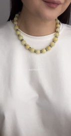 Колье желтый агат и яшма