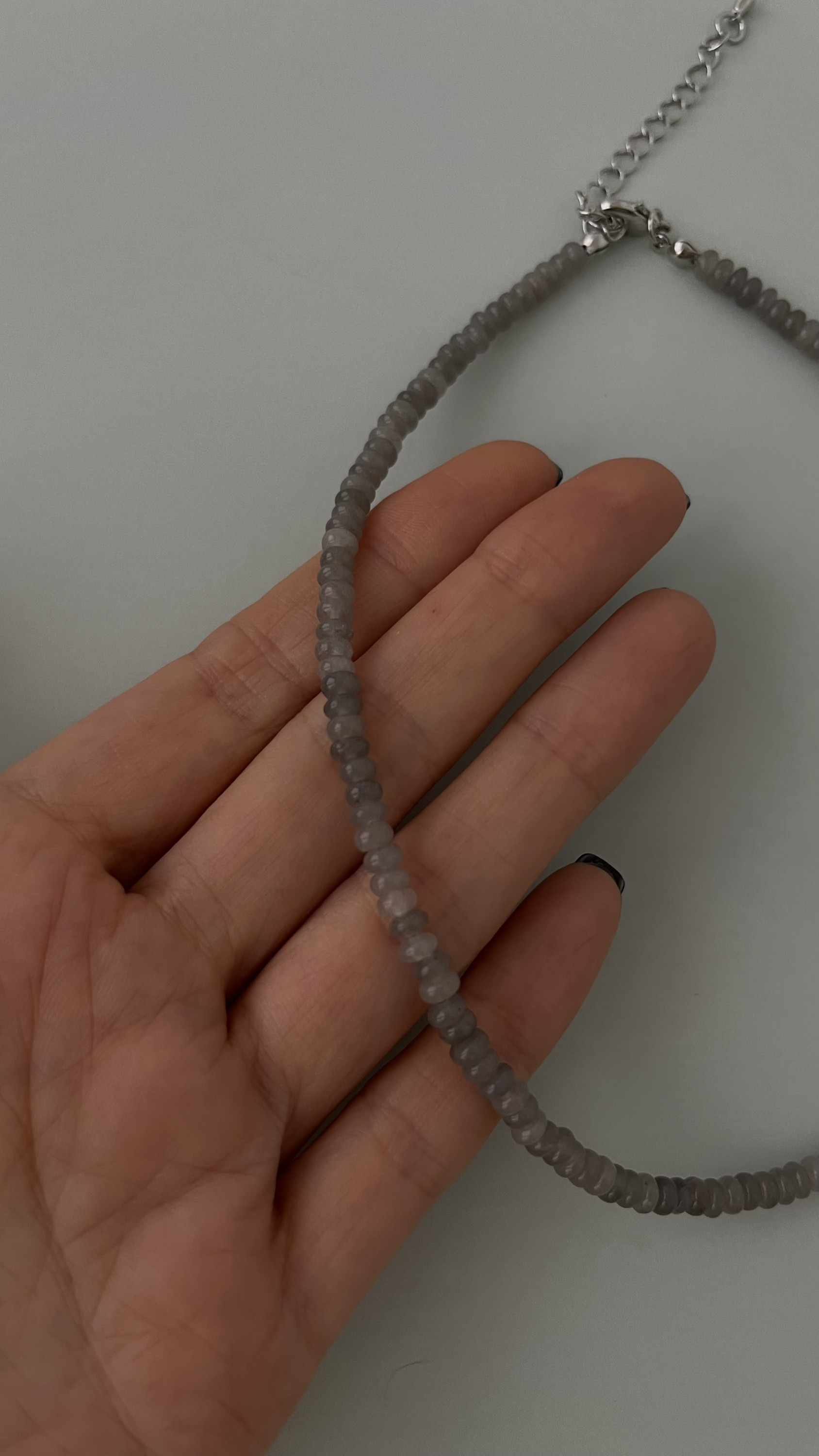 Чокер серый агат