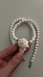 Колье агат с ракушкой