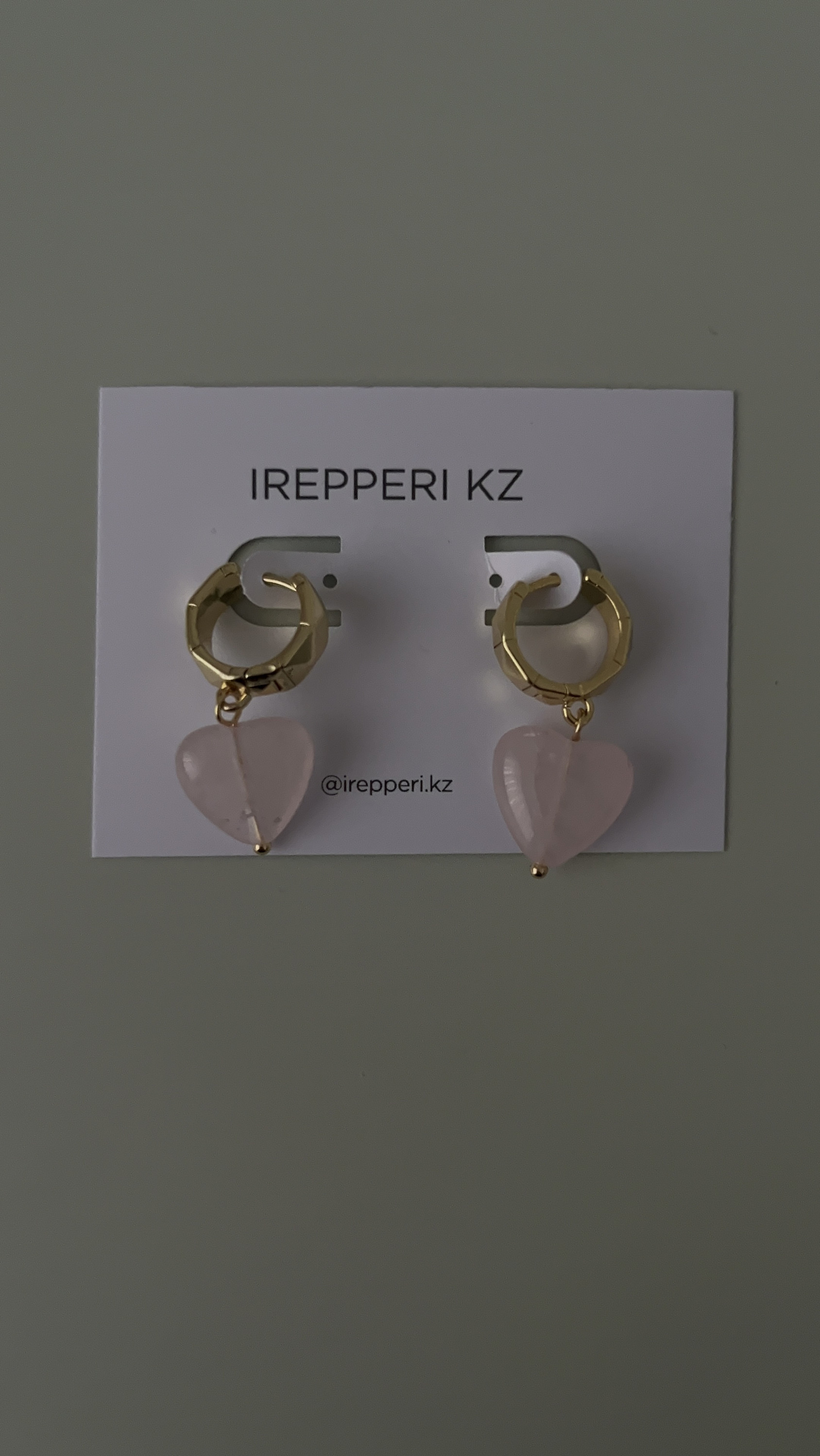 Серьги розовый кварц