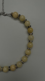 Колье желтый агат и яшма