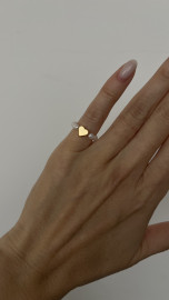 Кольцо жемчуг сердце