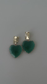 Серьги крупные сердца