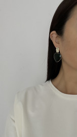 Серьги крупные сердца