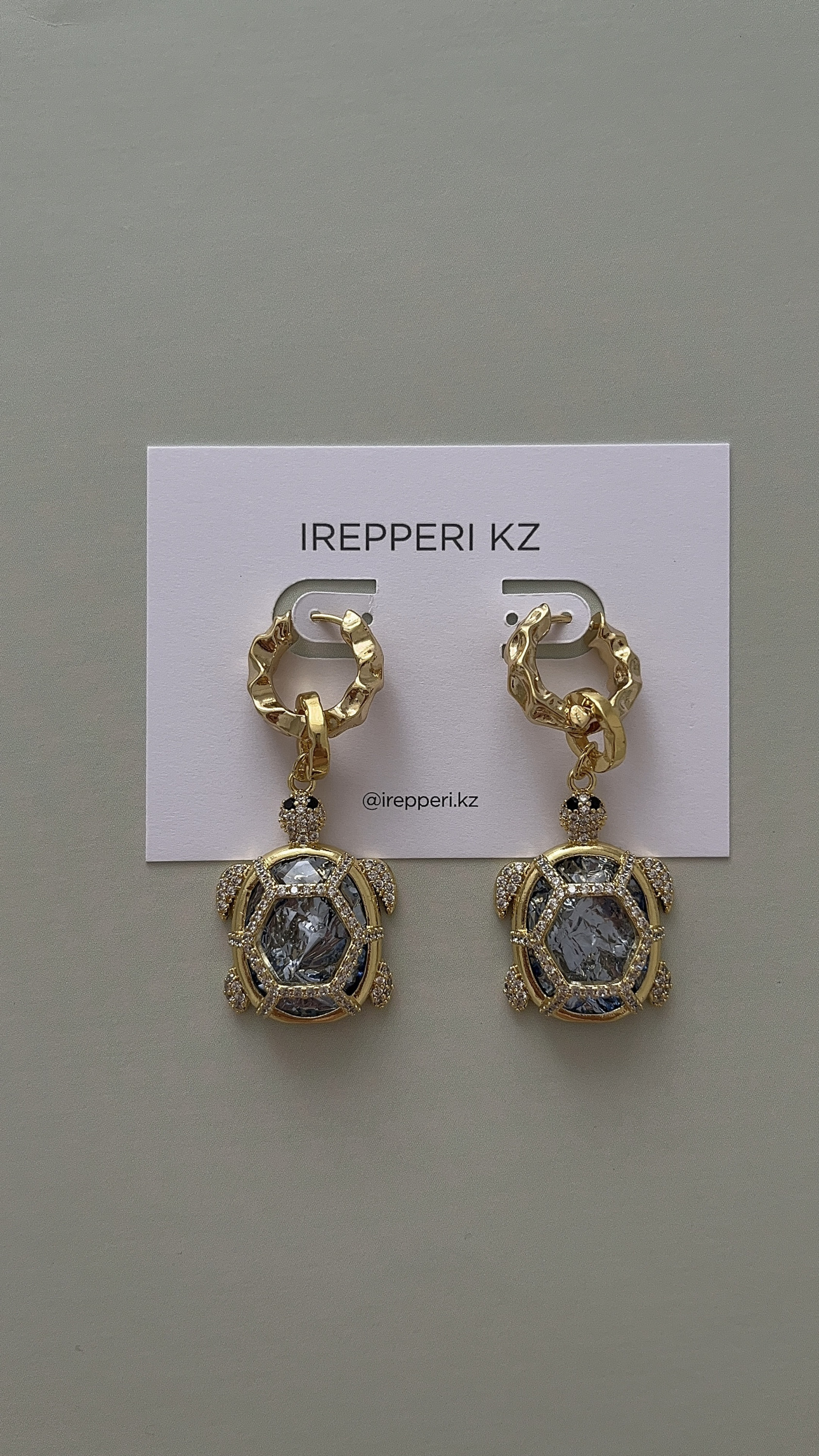 Серьги конго крупные черепахи