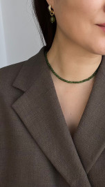 Чокер зеленый агат