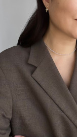 Чокер розовый кварц