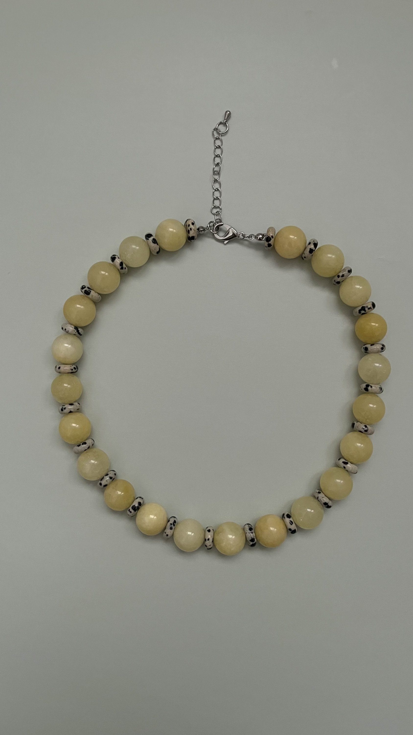 Колье желтый агат и яшма