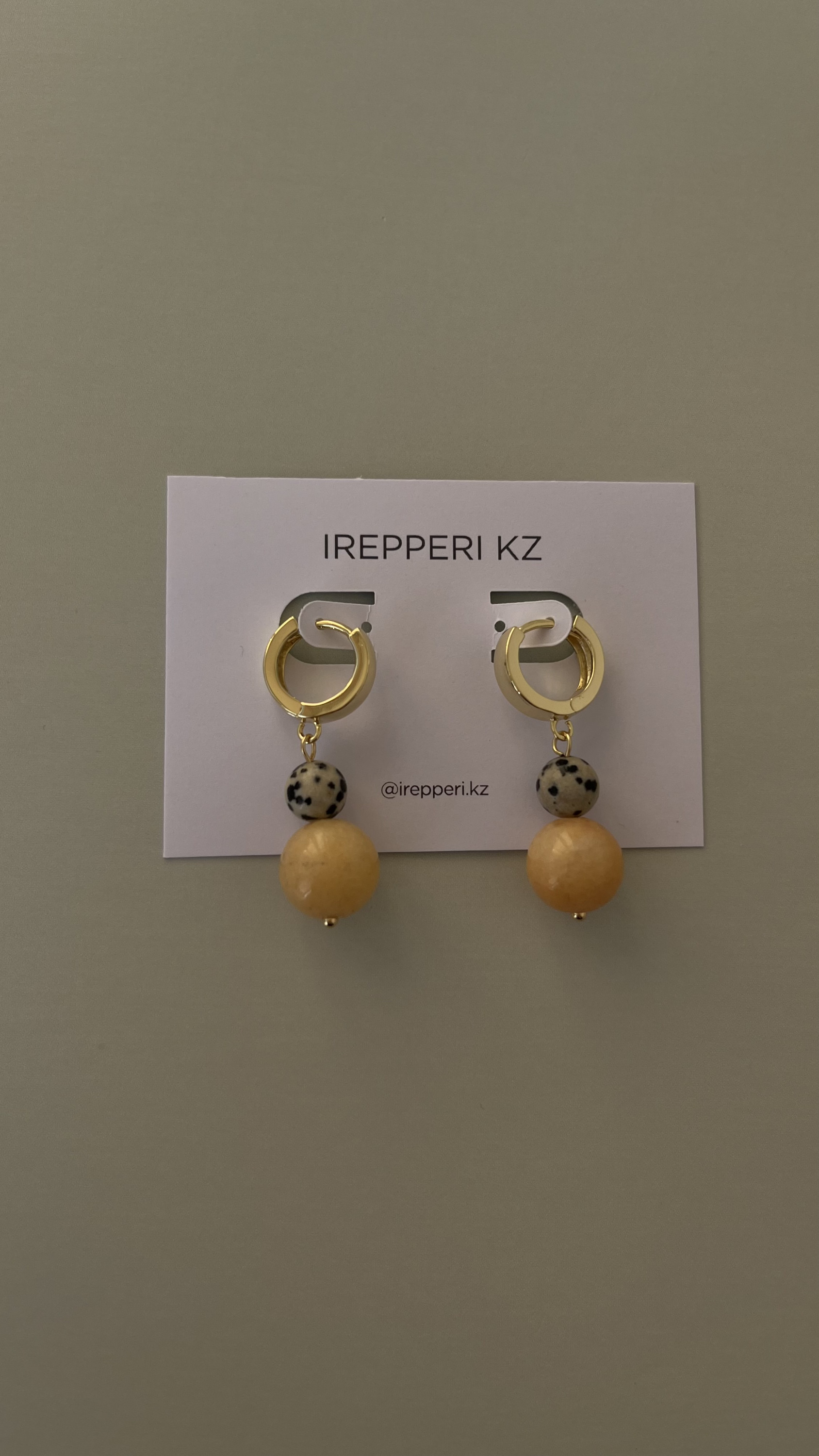 Серьги яшма и агат