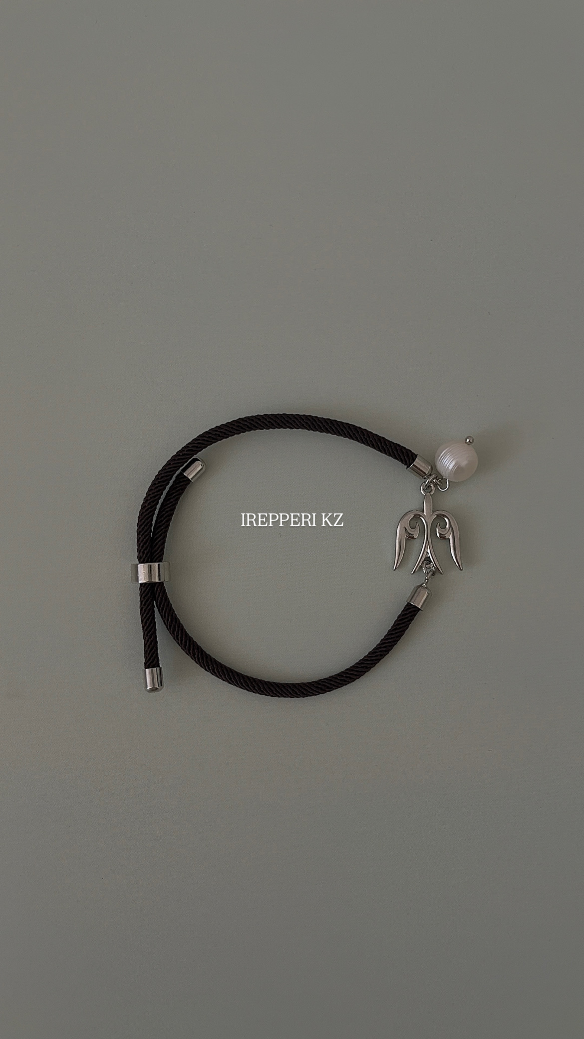 Браслет шнур этно темно коричневый