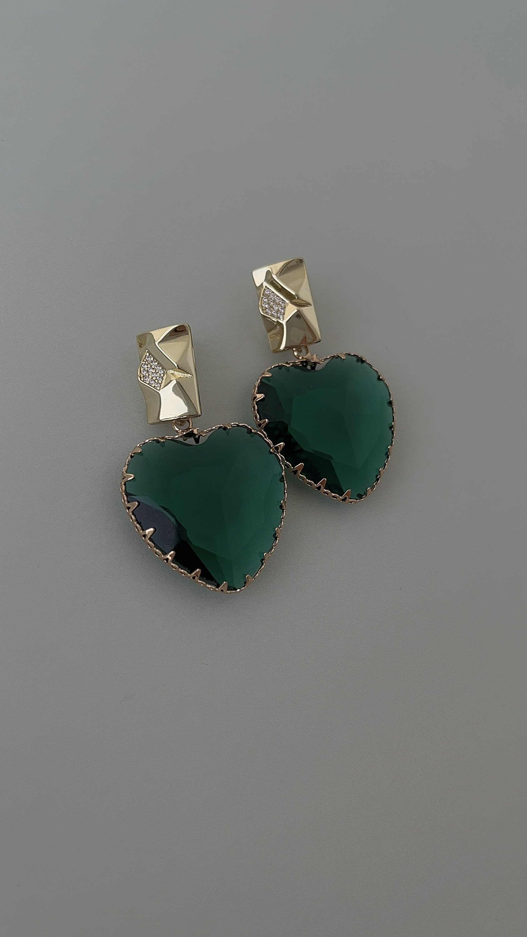 Серьги крупные сердца