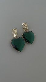 Серьги крупные сердца