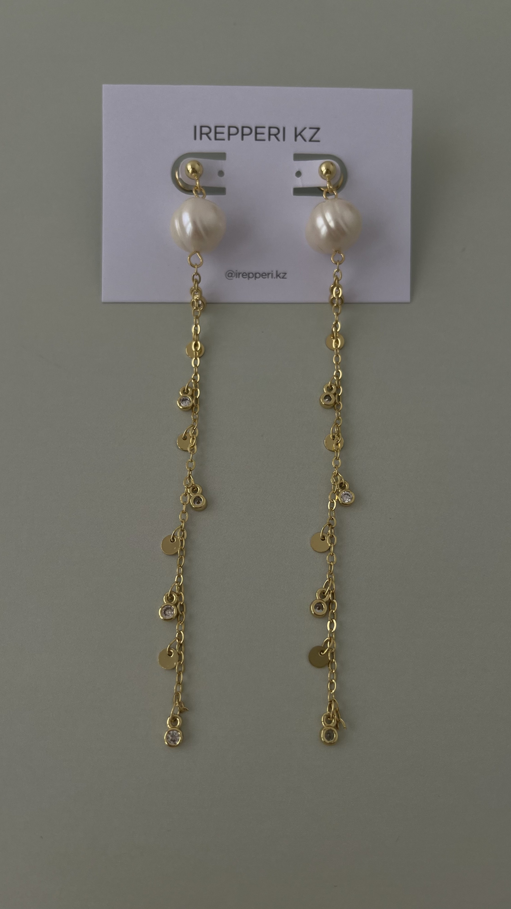 Серьги жемчуг длинные