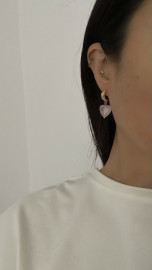 Серьги розовый кварц