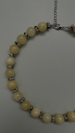 Колье желтый агат и яшма