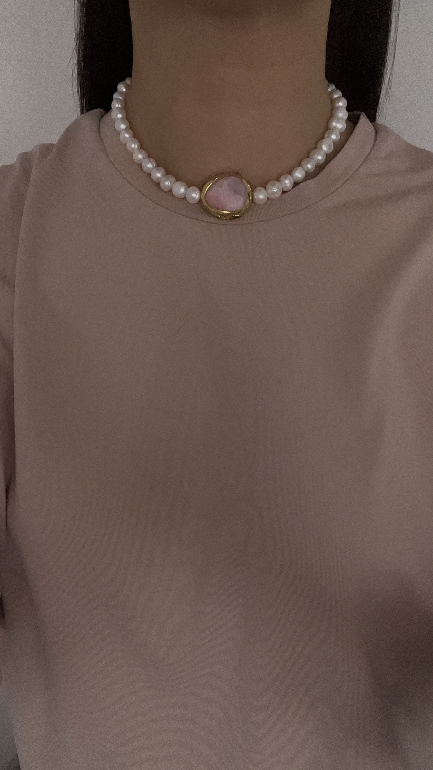 Колье натуральный жемчуг