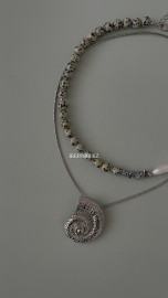 Комплект яшма, гематит и жемчуг