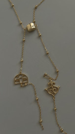 Цепь галстук юрта в золоте