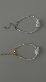 Браслет пасхальный зайчик в серебре